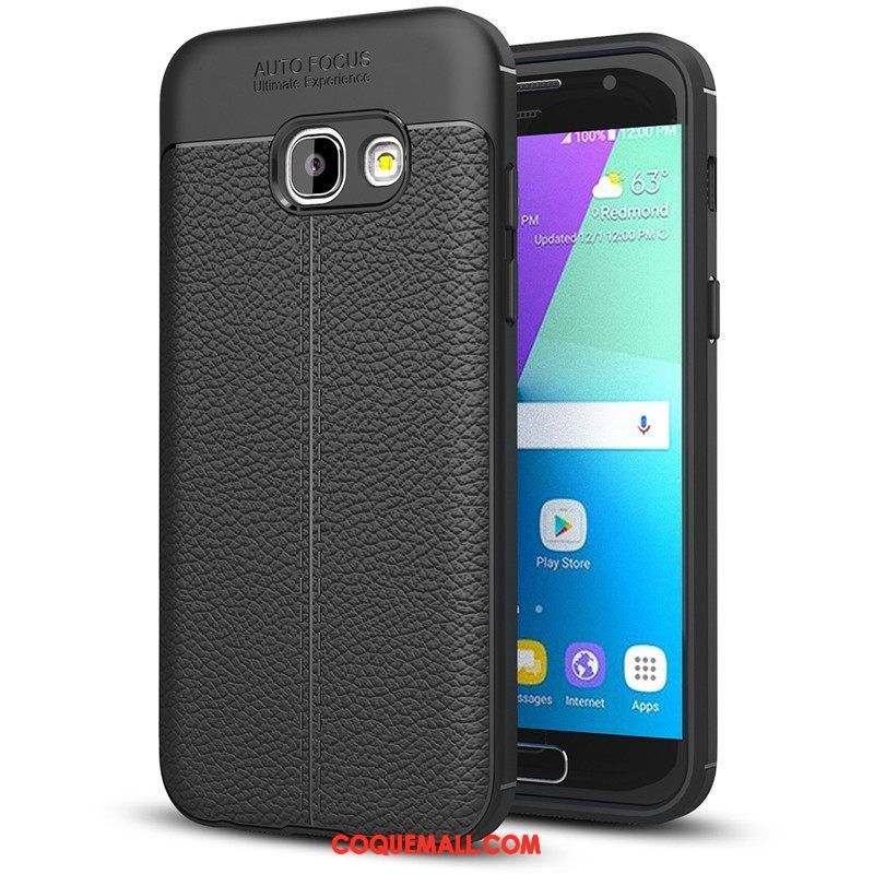 Étui Samsung Galaxy A3 2017 Modèle Fleurie Téléphone Portable Tendance, Coque Samsung Galaxy A3 2017 Tout Compris Bleu