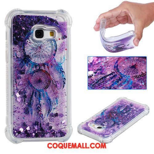 Étui Samsung Galaxy A3 2017 Quicksand Or Fluide Doux, Coque Samsung Galaxy A3 2017 Dessin Animé Étoile