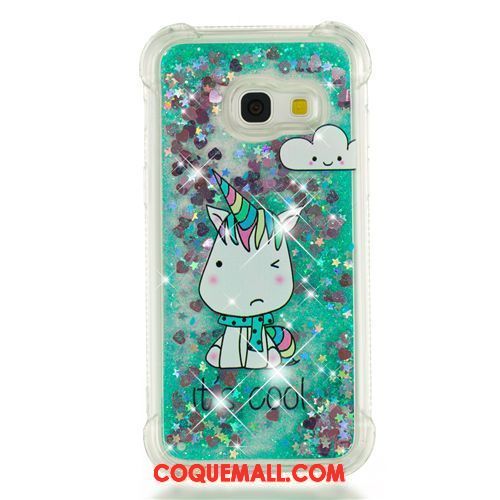 Étui Samsung Galaxy A3 2017 Quicksand Or Fluide Doux, Coque Samsung Galaxy A3 2017 Dessin Animé Étoile