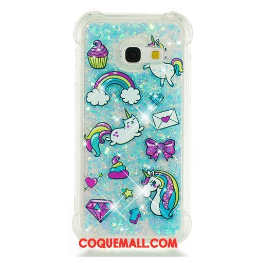 Étui Samsung Galaxy A3 2017 Quicksand Or Fluide Doux, Coque Samsung Galaxy A3 2017 Dessin Animé Étoile