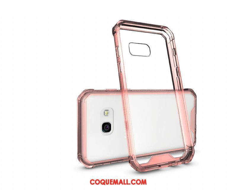 Étui Samsung Galaxy A3 2017 Rose Simple Transparent, Coque Samsung Galaxy A3 2017 Incassable Étoile