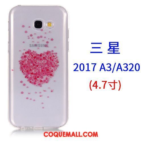 Étui Samsung Galaxy A3 2017 Tout Compris Rose Étoile, Coque Samsung Galaxy A3 2017 Téléphone Portable Dessin Animé