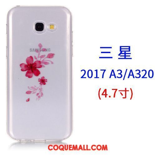 Étui Samsung Galaxy A3 2017 Tout Compris Rose Étoile, Coque Samsung Galaxy A3 2017 Téléphone Portable Dessin Animé