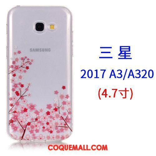 Étui Samsung Galaxy A3 2017 Tout Compris Rose Étoile, Coque Samsung Galaxy A3 2017 Téléphone Portable Dessin Animé