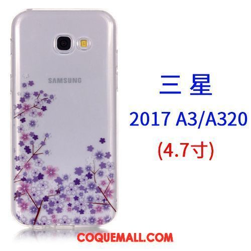 Étui Samsung Galaxy A3 2017 Tout Compris Rose Étoile, Coque Samsung Galaxy A3 2017 Téléphone Portable Dessin Animé
