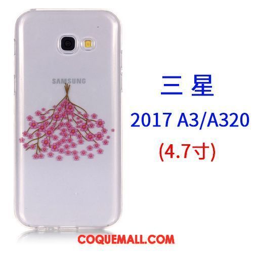 Étui Samsung Galaxy A3 2017 Tout Compris Rose Étoile, Coque Samsung Galaxy A3 2017 Téléphone Portable Dessin Animé