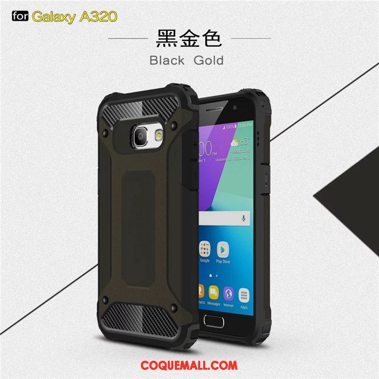 Étui Samsung Galaxy A3 2017 Téléphone Portable Difficile Incassable, Coque Samsung Galaxy A3 2017 Protection Fluide Doux