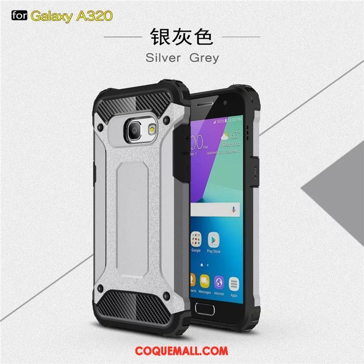 Étui Samsung Galaxy A3 2017 Téléphone Portable Difficile Incassable, Coque Samsung Galaxy A3 2017 Protection Fluide Doux