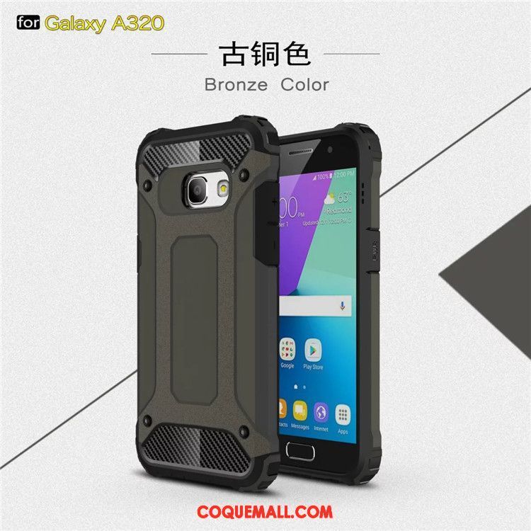 Étui Samsung Galaxy A3 2017 Téléphone Portable Difficile Incassable, Coque Samsung Galaxy A3 2017 Protection Fluide Doux