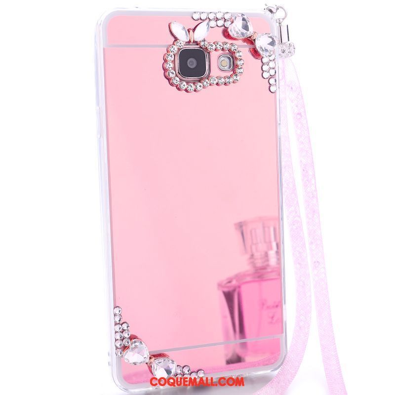 Étui Samsung Galaxy A3 2017 Étoile Papillon Anneau, Coque Samsung Galaxy A3 2017 Téléphone Portable Strass