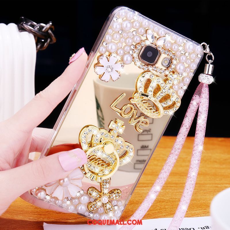 Étui Samsung Galaxy A3 2017 Étoile Papillon Anneau, Coque Samsung Galaxy A3 2017 Téléphone Portable Strass