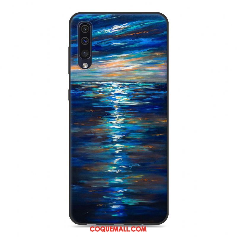 Étui Samsung Galaxy A30s Créatif Charmant Silicone, Coque Samsung Galaxy A30s Téléphone Portable Blanc