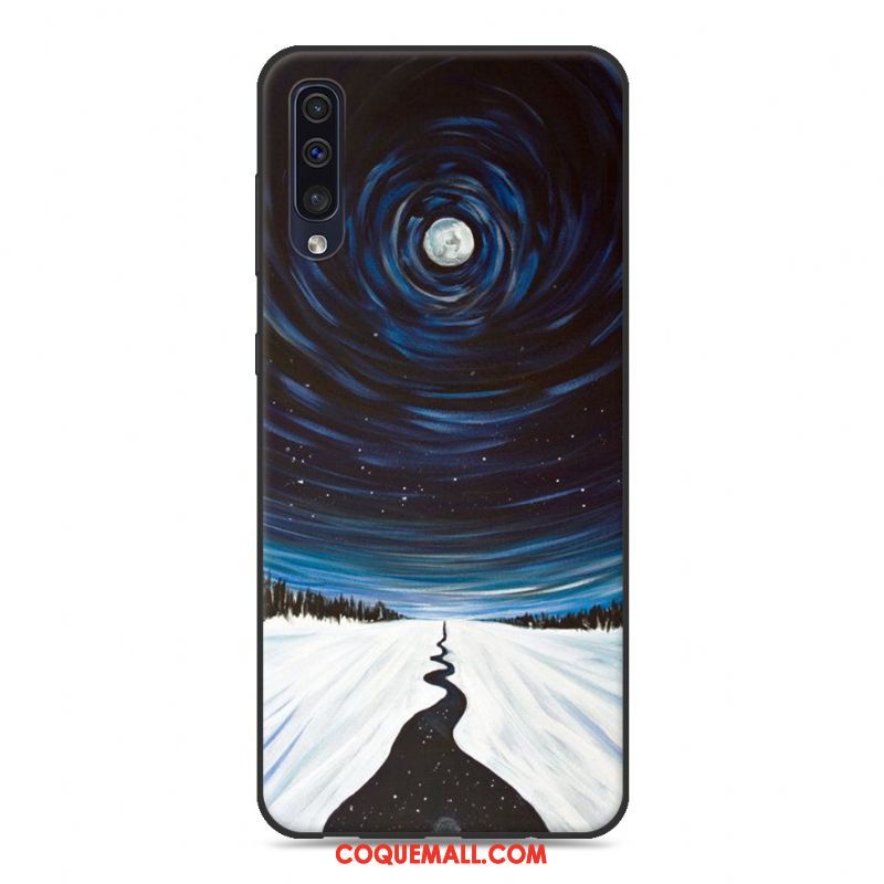 Étui Samsung Galaxy A30s Créatif Charmant Silicone, Coque Samsung Galaxy A30s Téléphone Portable Blanc