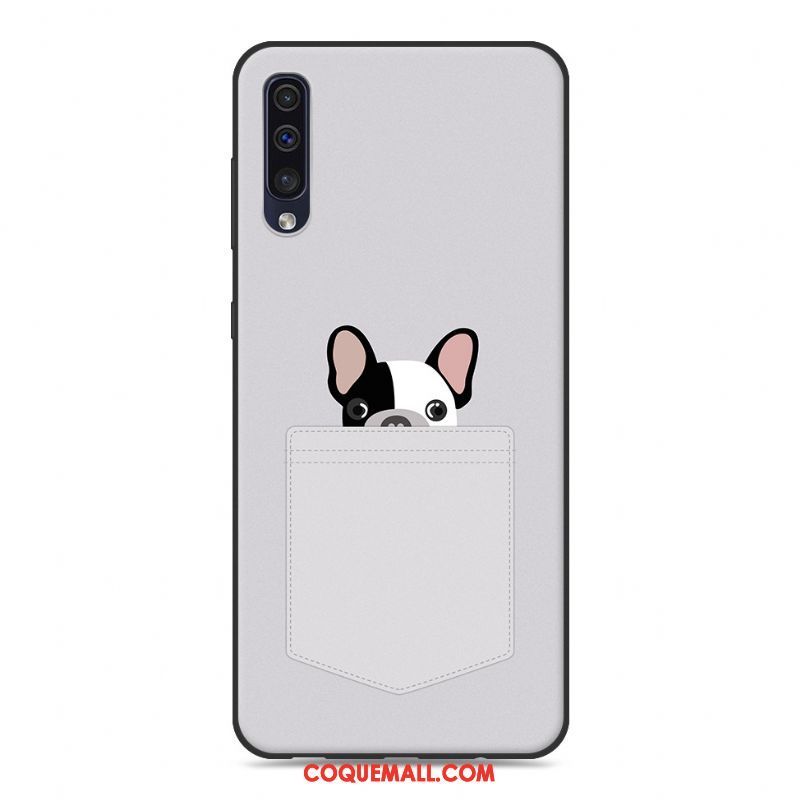 Étui Samsung Galaxy A30s Créatif Charmant Silicone, Coque Samsung Galaxy A30s Téléphone Portable Blanc