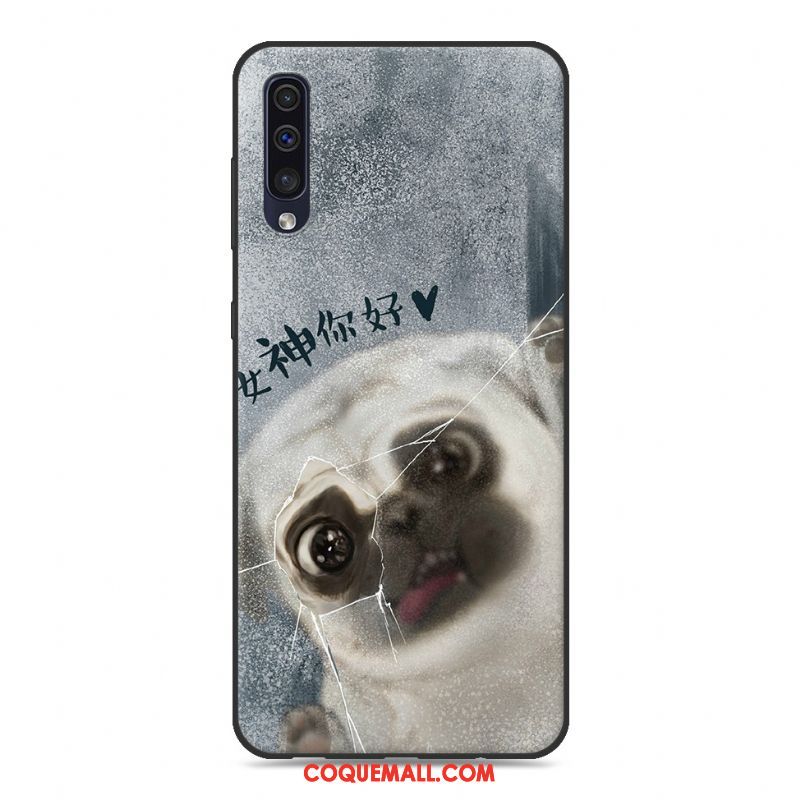 Étui Samsung Galaxy A30s Créatif Charmant Silicone, Coque Samsung Galaxy A30s Téléphone Portable Blanc