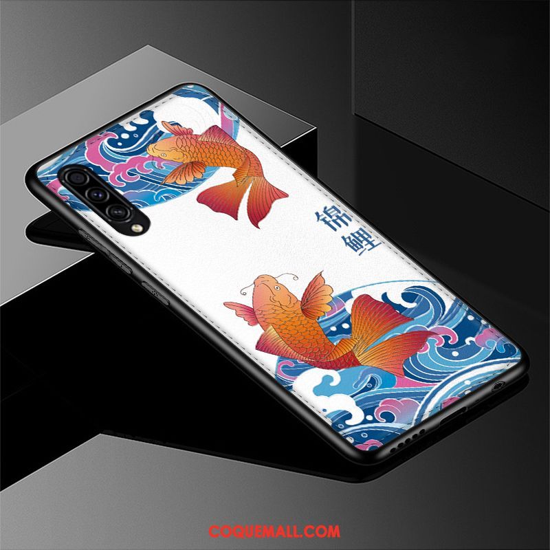 Étui Samsung Galaxy A30s Modèle Fleurie Incassable Style Chinois, Coque Samsung Galaxy A30s Cuir Gaufrage