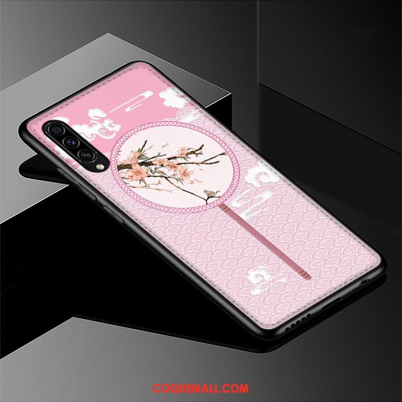 Étui Samsung Galaxy A30s Modèle Fleurie Incassable Style Chinois, Coque Samsung Galaxy A30s Cuir Gaufrage