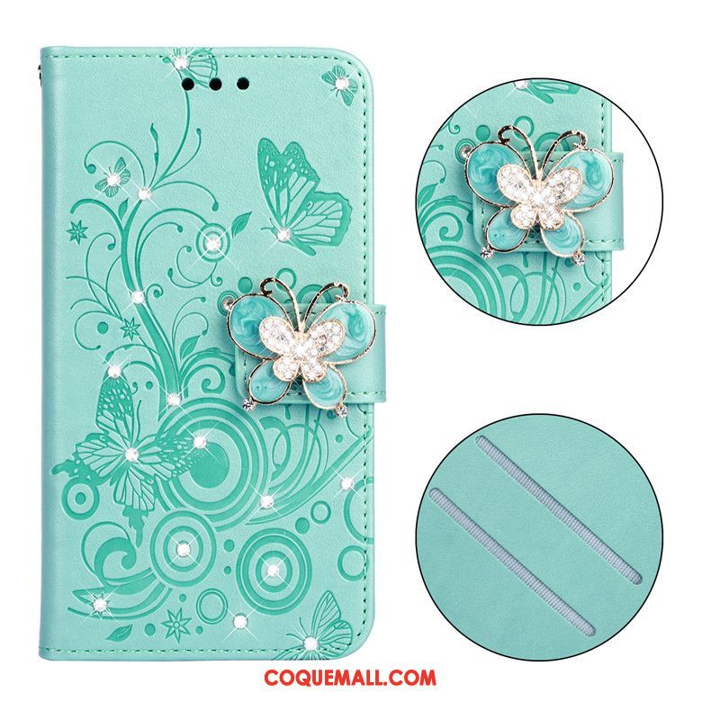 Étui Samsung Galaxy A30s Papillon Protection En Cuir, Coque Samsung Galaxy A30s Téléphone Portable Fluide Doux