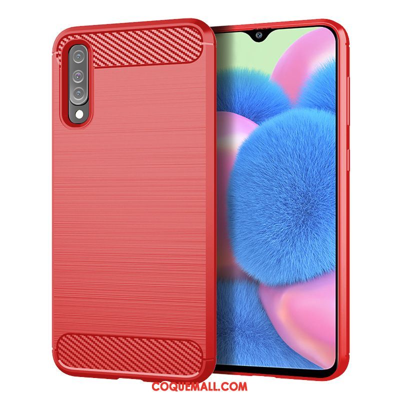 Étui Samsung Galaxy A30s Silicone Protection Téléphone Portable, Coque Samsung Galaxy A30s Bleu Soie