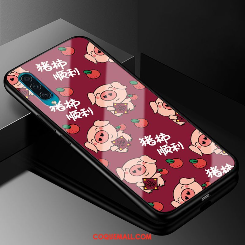 Étui Samsung Galaxy A30s Tout Compris Dessin Animé Léopard, Coque Samsung Galaxy A30s Incassable Verre