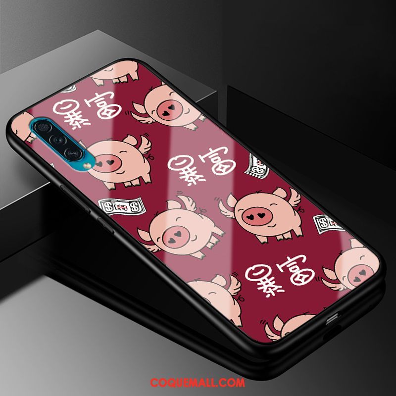 Étui Samsung Galaxy A30s Tout Compris Dessin Animé Léopard, Coque Samsung Galaxy A30s Incassable Verre