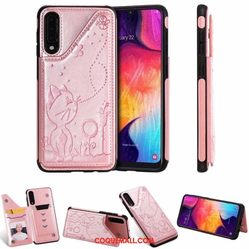 Étui Samsung Galaxy A30s Téléphone Portable Incassable Étoile, Coque Samsung Galaxy A30s En Cuir Bordure