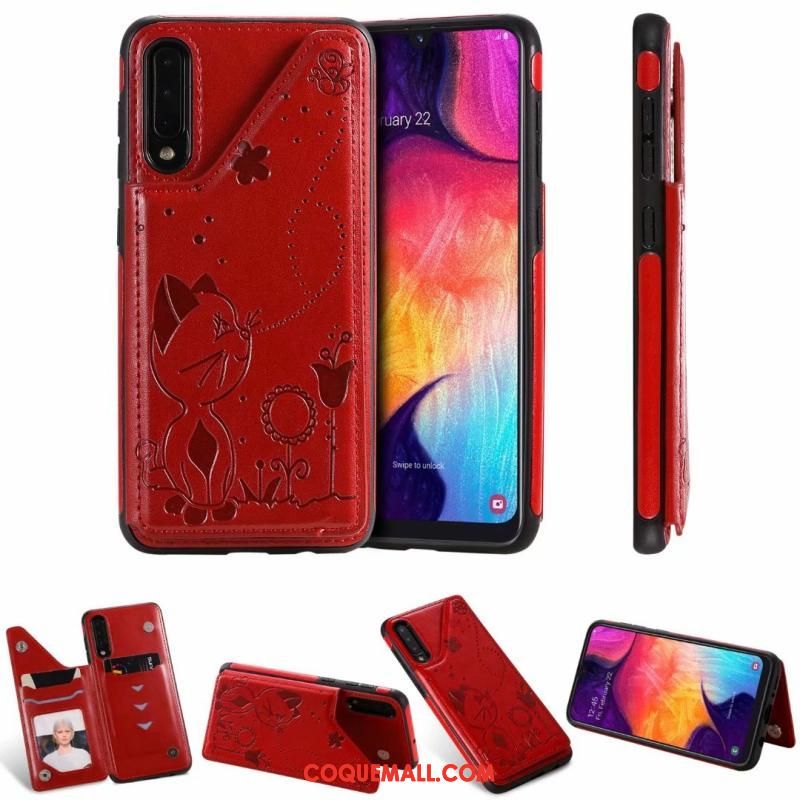 Étui Samsung Galaxy A30s Téléphone Portable Incassable Étoile, Coque Samsung Galaxy A30s En Cuir Bordure