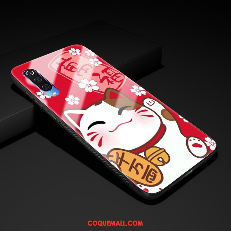 Étui Samsung Galaxy A30s Verre Net Rouge Personnalisé, Coque Samsung Galaxy A30s Tendance Noir