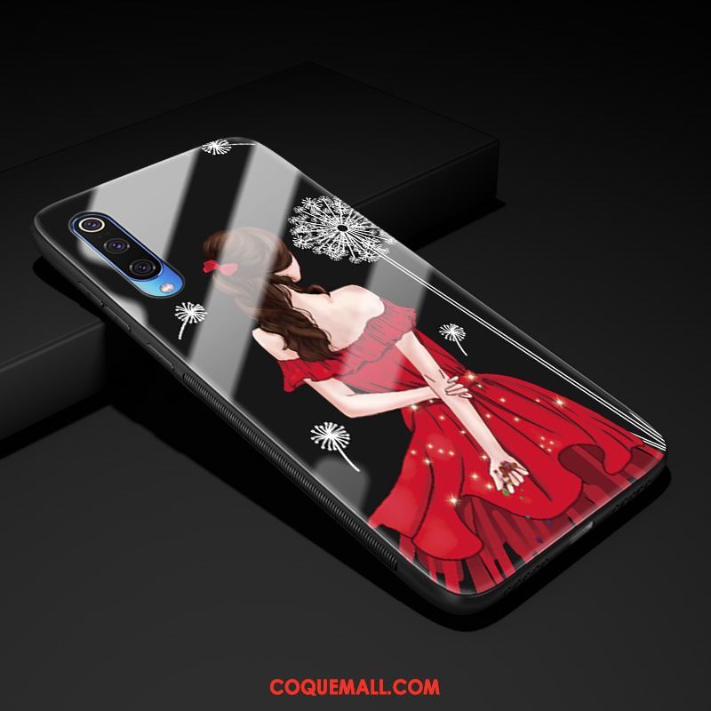 Étui Samsung Galaxy A30s Verre Net Rouge Personnalisé, Coque Samsung Galaxy A30s Tendance Noir