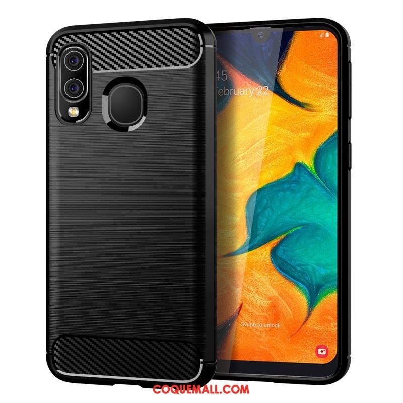 Étui Samsung Galaxy A40 Modèle Fleurie Fibre Silicone, Coque Samsung Galaxy A40 Bleu Étoile