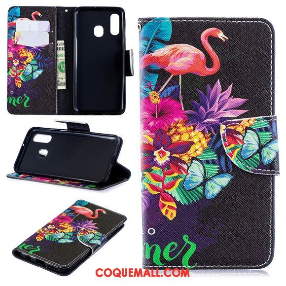 Étui Samsung Galaxy A40 Protection En Cuir Incassable, Coque Samsung Galaxy A40 Silicone Nouveau