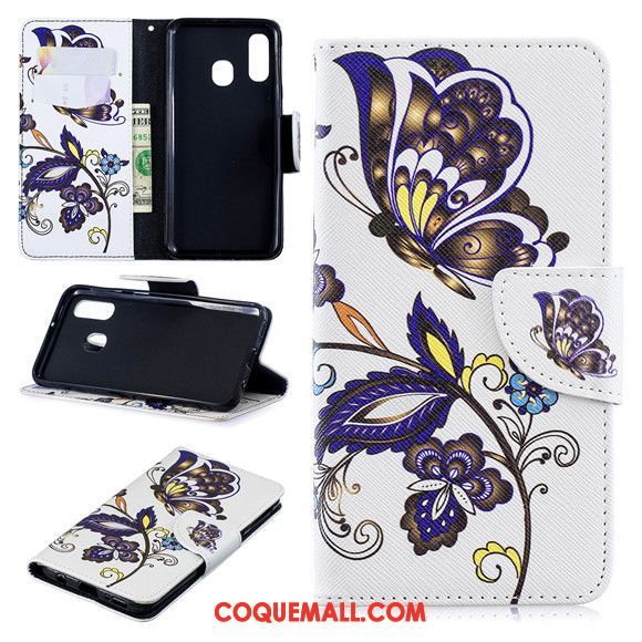 Étui Samsung Galaxy A40 Protection En Cuir Incassable, Coque Samsung Galaxy A40 Silicone Nouveau