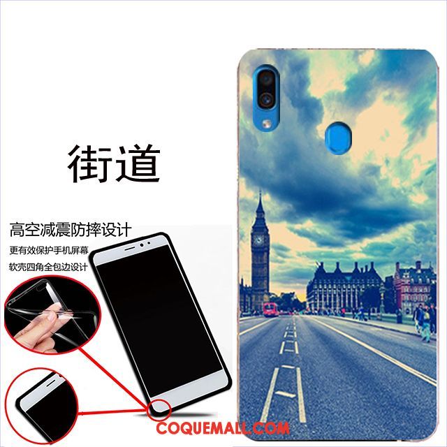 Étui Samsung Galaxy A40 Violet Fluide Doux Étoile, Coque Samsung Galaxy A40 Protection Téléphone Portable