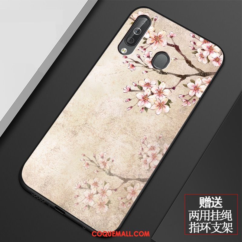 Étui Samsung Galaxy A40s Art Incassable Tout Compris, Coque Samsung Galaxy A40s Rouge Étoile