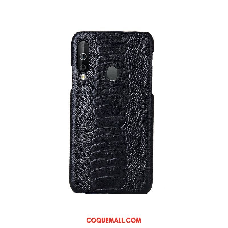 Étui Samsung Galaxy A40s Mode Incassable Cuir Véritable, Coque Samsung Galaxy A40s Luxe Protection Braun