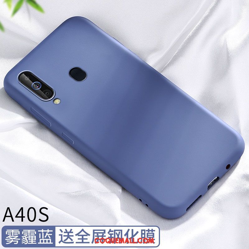 Étui Samsung Galaxy A40s Personnalité Mesh Amoureux, Coque Samsung Galaxy A40s Simple Silicone