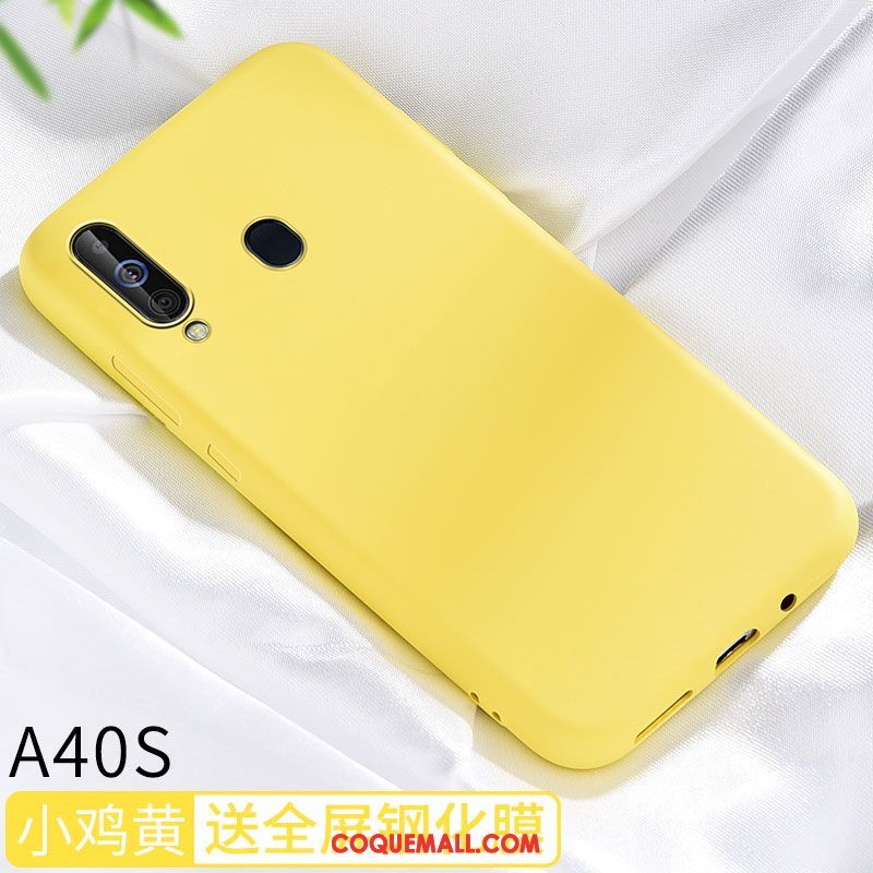 Étui Samsung Galaxy A40s Personnalité Mesh Amoureux, Coque Samsung Galaxy A40s Simple Silicone