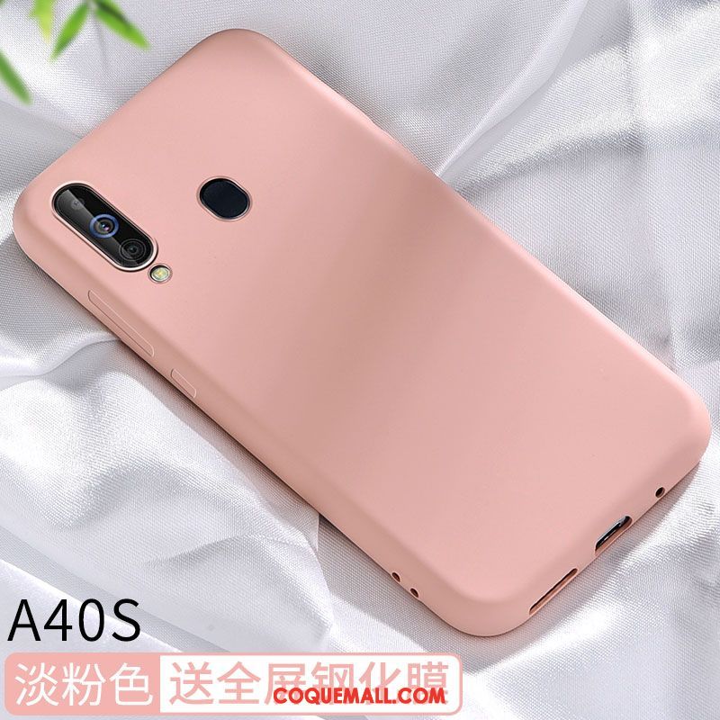 Étui Samsung Galaxy A40s Personnalité Mesh Amoureux, Coque Samsung Galaxy A40s Simple Silicone