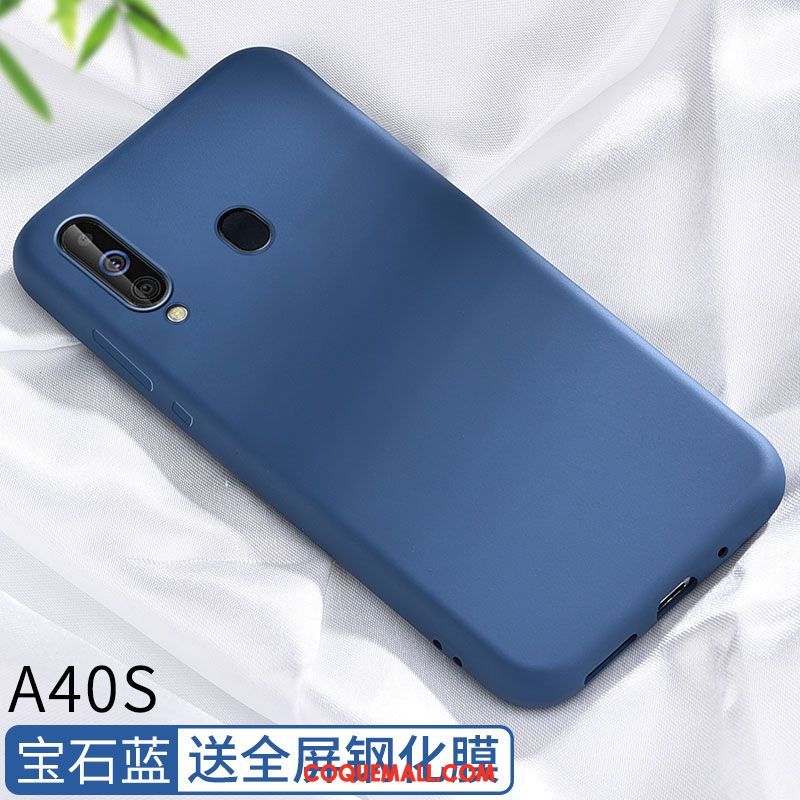 Étui Samsung Galaxy A40s Personnalité Mesh Amoureux, Coque Samsung Galaxy A40s Simple Silicone