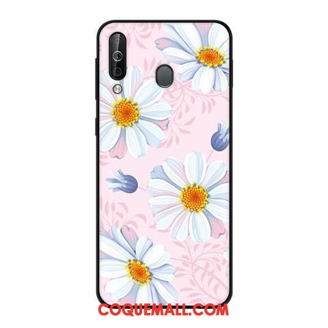 Étui Samsung Galaxy A40s Tendance Téléphone Portable Noir, Coque Samsung Galaxy A40s Vent Rose