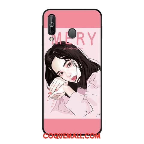 Étui Samsung Galaxy A40s Tendance Téléphone Portable Noir, Coque Samsung Galaxy A40s Vent Rose