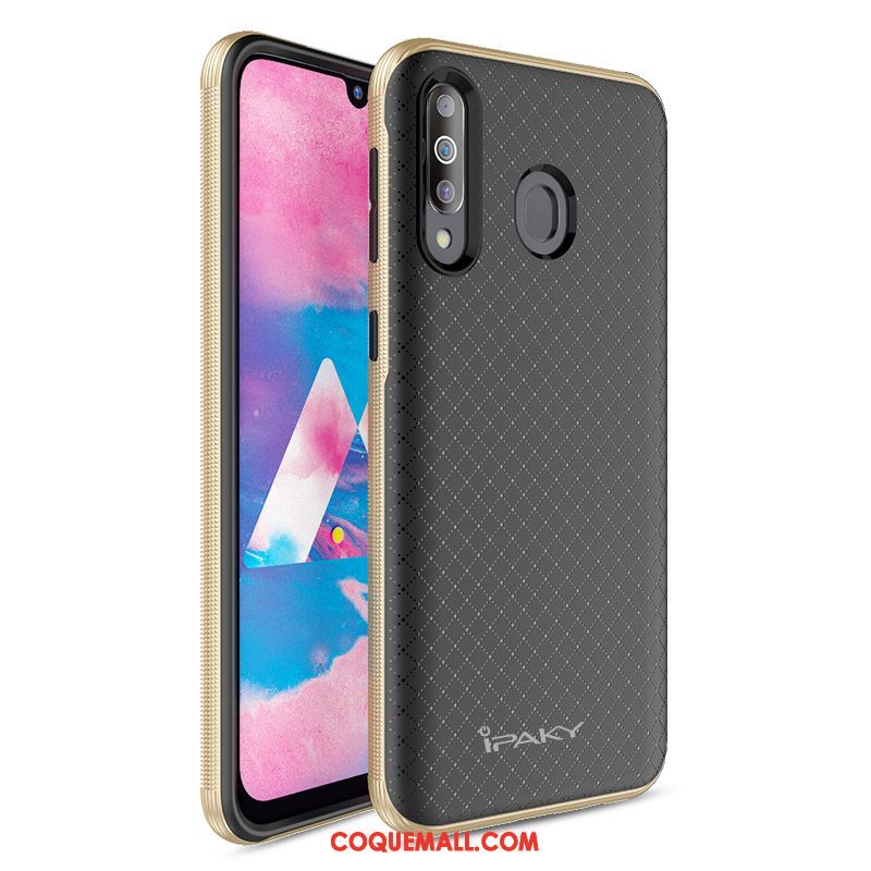 Étui Samsung Galaxy A40s Étoile Jaune Or, Coque Samsung Galaxy A40s Téléphone Portable Grand