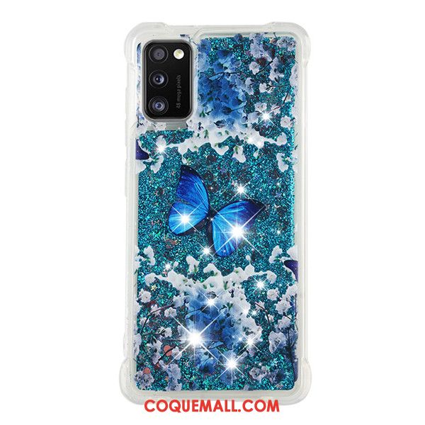 Étui Samsung Galaxy A41 Bleu Téléphone Portable Étoile, Coque Samsung Galaxy A41 Ballon Dessin Animé