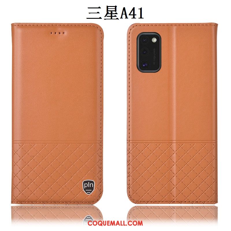 Étui Samsung Galaxy A41 Incassable Rouge Étoile, Coque Samsung Galaxy A41 Protection Tout Compris