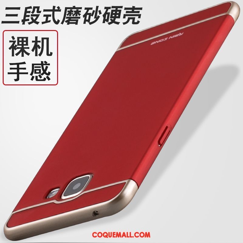 Étui Samsung Galaxy A5 2016 Délavé En Daim Rouge Étoile, Coque Samsung Galaxy A5 2016 Téléphone Portable Support
