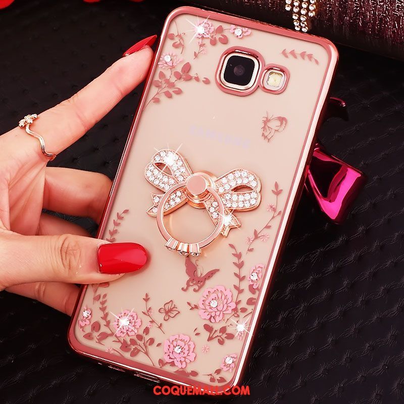 Étui Samsung Galaxy A5 2016 Papillon Téléphone Portable Légère, Coque Samsung Galaxy A5 2016 Étoile Or Rose