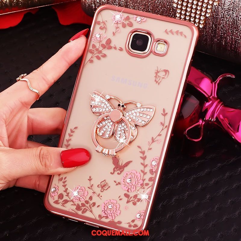 Étui Samsung Galaxy A5 2016 Papillon Téléphone Portable Légère, Coque Samsung Galaxy A5 2016 Étoile Or Rose