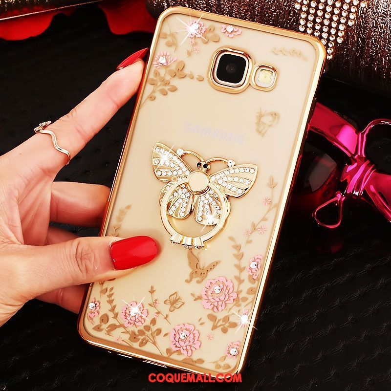 Étui Samsung Galaxy A5 2016 Papillon Téléphone Portable Légère, Coque Samsung Galaxy A5 2016 Étoile Or Rose