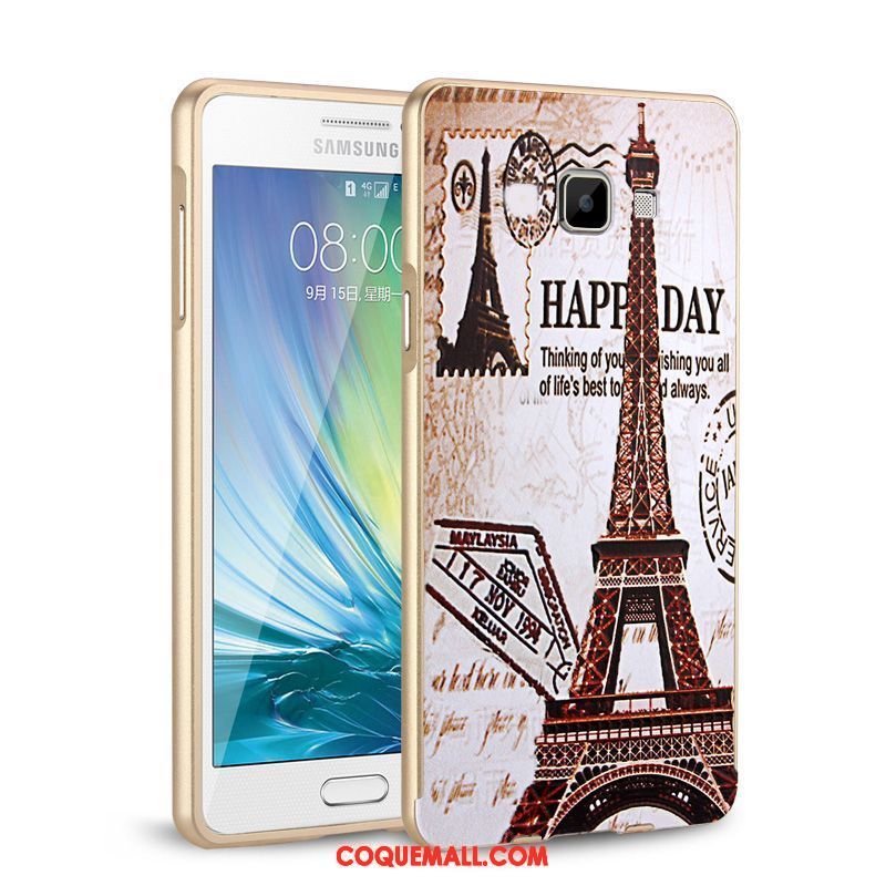 Étui Samsung Galaxy A5 2016 Téléphone Portable Métal Miroir, Coque Samsung Galaxy A5 2016 Rouge Étoile