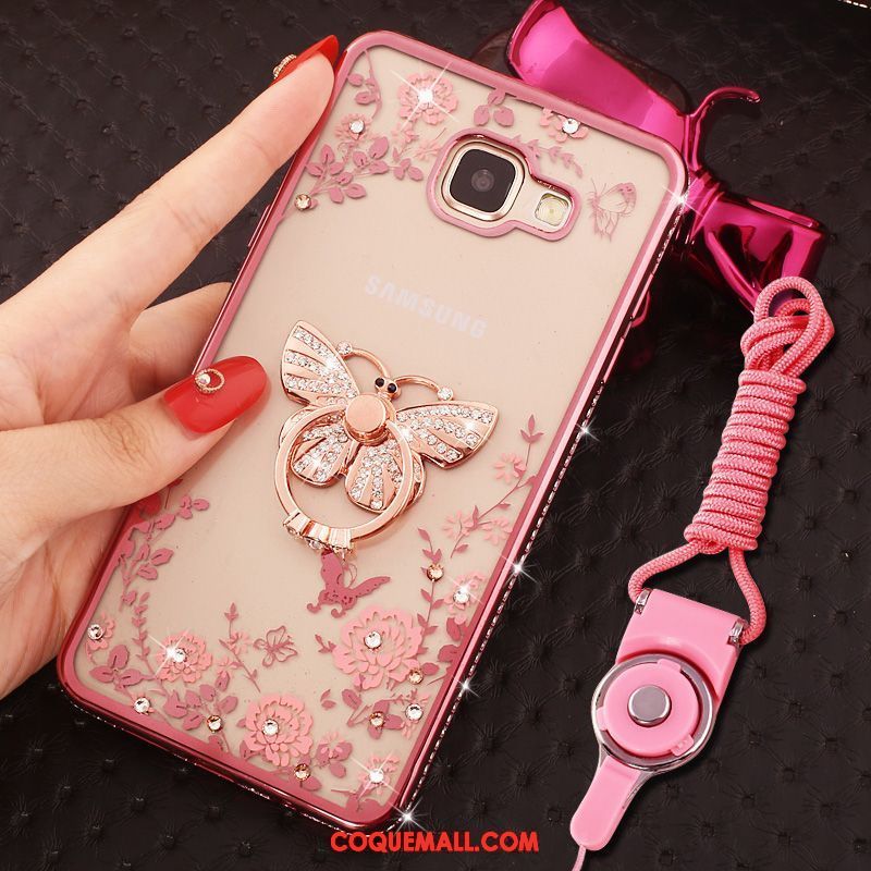 Étui Samsung Galaxy A5 2016 Étoile Silicone Rose, Coque Samsung Galaxy A5 2016 Fluide Doux Téléphone Portable